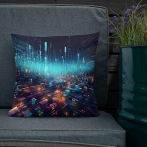 High Speed Data Abstract Premium Pillow - Image 6