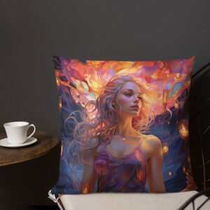 Enchanting Lanterns and Colors Premium Pillow - Image 7