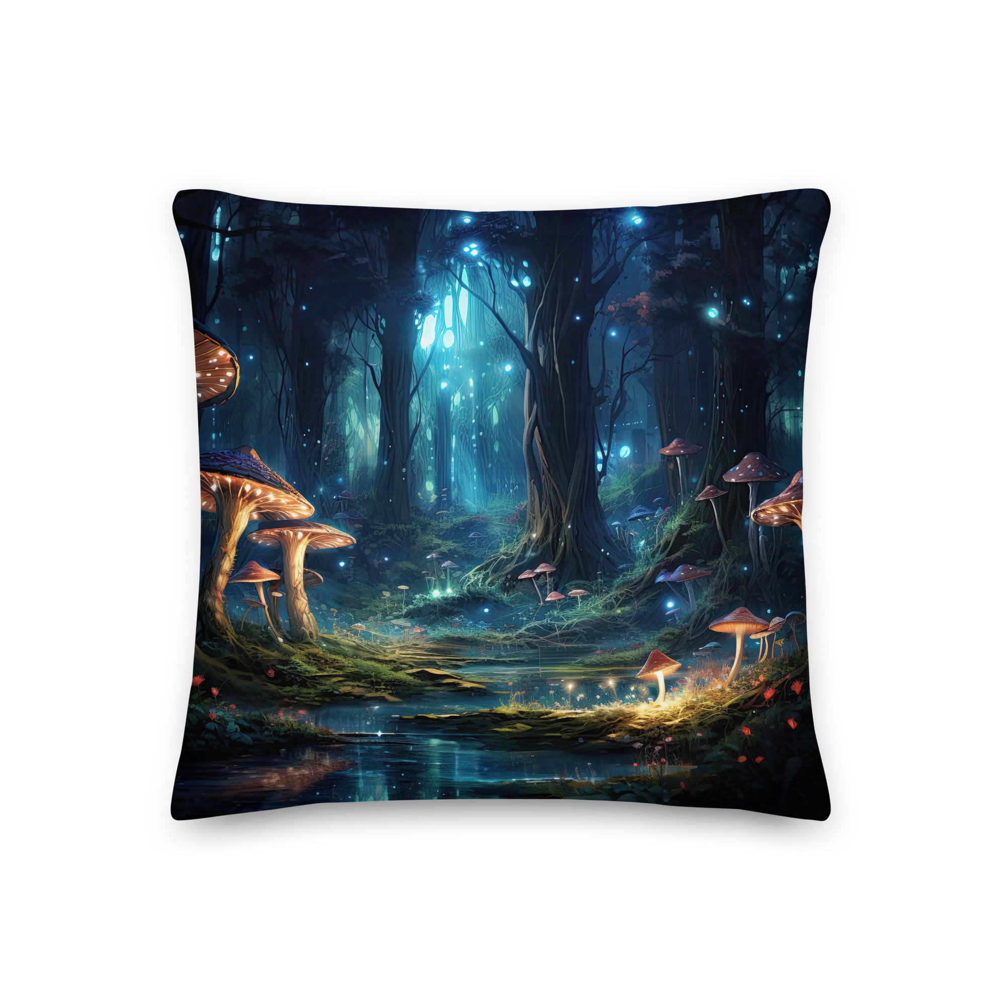 Enchanted Forest Premium Throw Pillow – 18×18