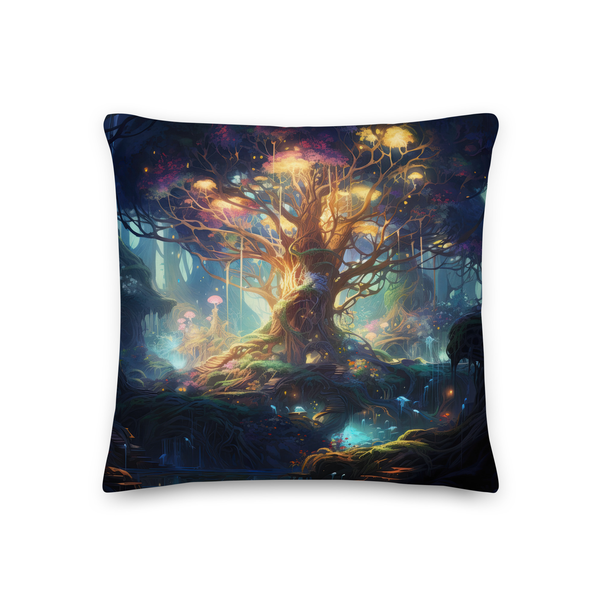 Magical Tree Kingdom Throw Pillow – 18×18