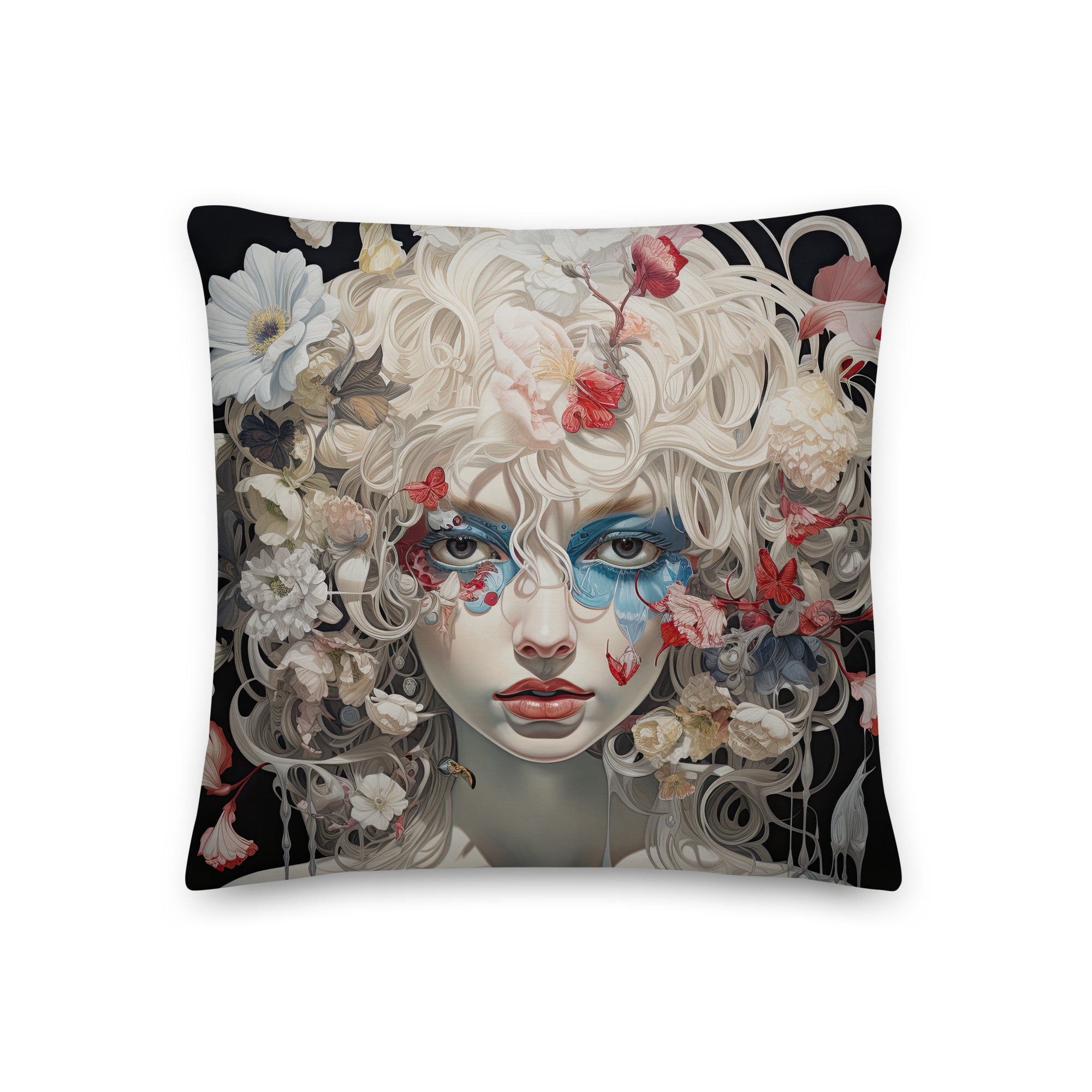 Flower Girl Stylish Throw Pillow – 18×18