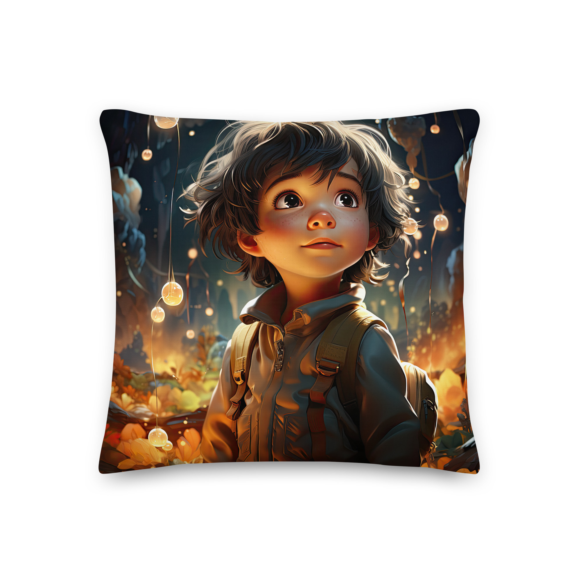 Enchanted World – Boy Adventurer – Throw Pillow - 18×18