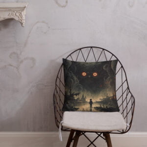 The Watcher Art Premium Throw Pillow - 18×18