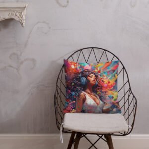 Music in Color Art Throw Pillow - Image 2