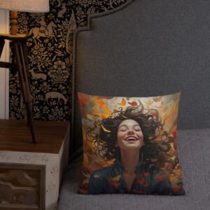 Pure Happiness Premium Throw Pillow - Image 2