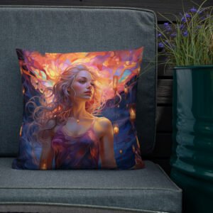 Enchanting Lanterns and Colors Premium Pillow - Image 3