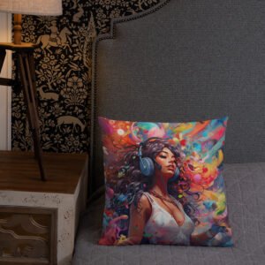 Music in Color Art Throw Pillow - Image 3