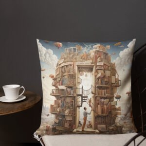 Surreal Sky Library Premium Pillow - Image 4