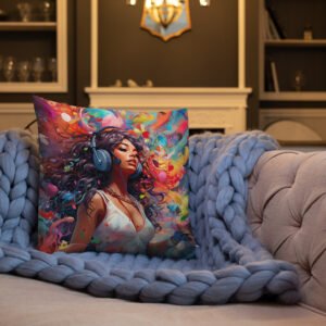 Music in Color Art Throw Pillow - Image 4