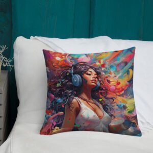 Music in Color Art Throw Pillow - Image 5