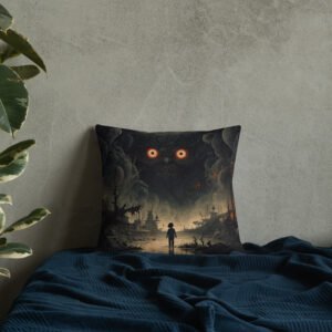 The Watcher Art Premium Throw Pillow - Image 5