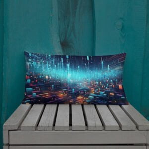 High Speed Data Abstract Premium Pillow - Image 11