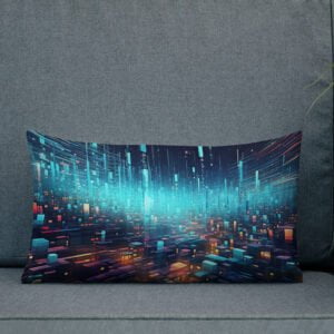 High Speed Data Abstract Premium Pillow - Image 12