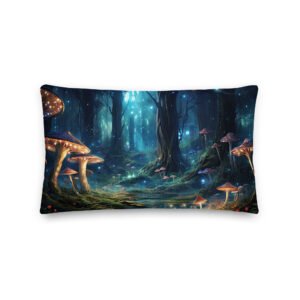 Enchanted Forest Premium Throw Pillow - 20×12