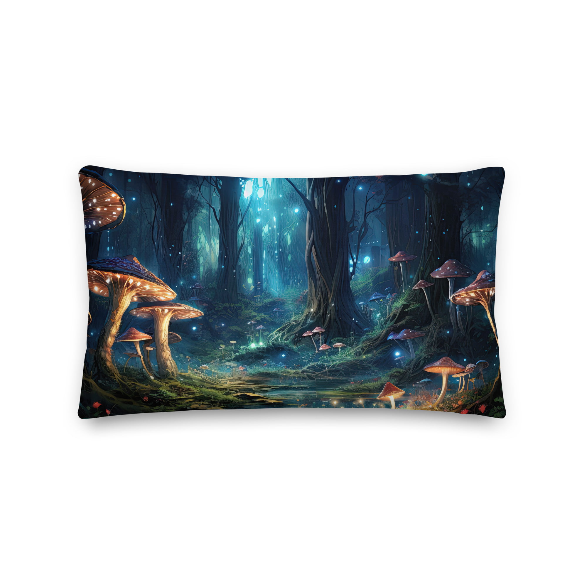 Enchanted Forest Premium Throw Pillow – 20×12