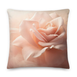 White Pink Rose Throw Pillow - Image 7