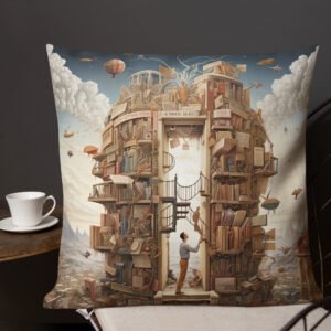 Surreal Sky Library Premium Pillow - Image 10