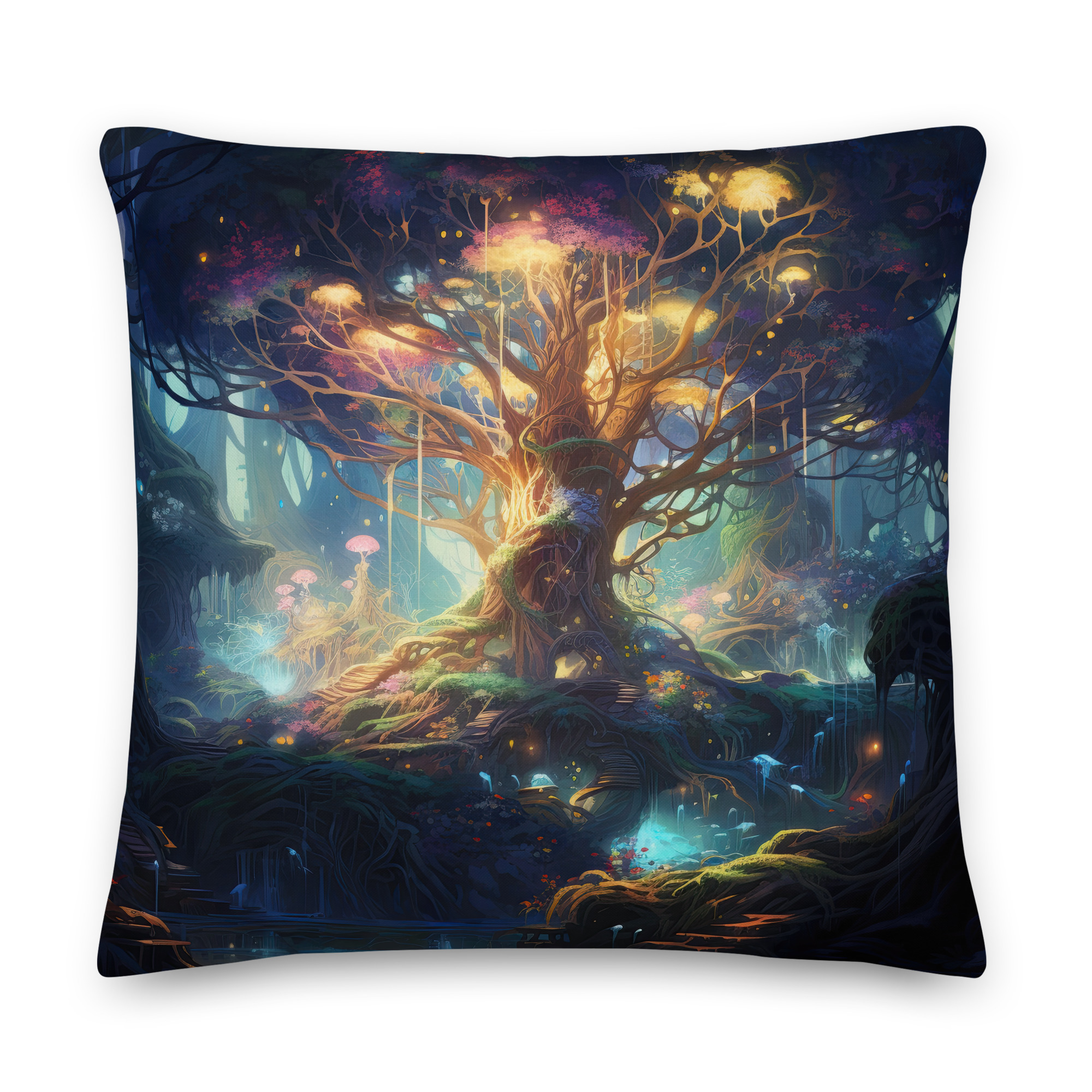 Magical Tree Kingdom Throw Pillow - 22×22