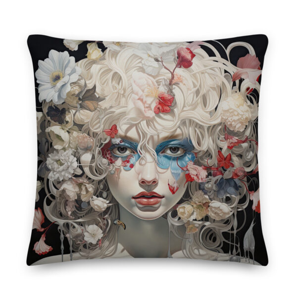 Flower Girl Stylish Throw Pillow - 22×22