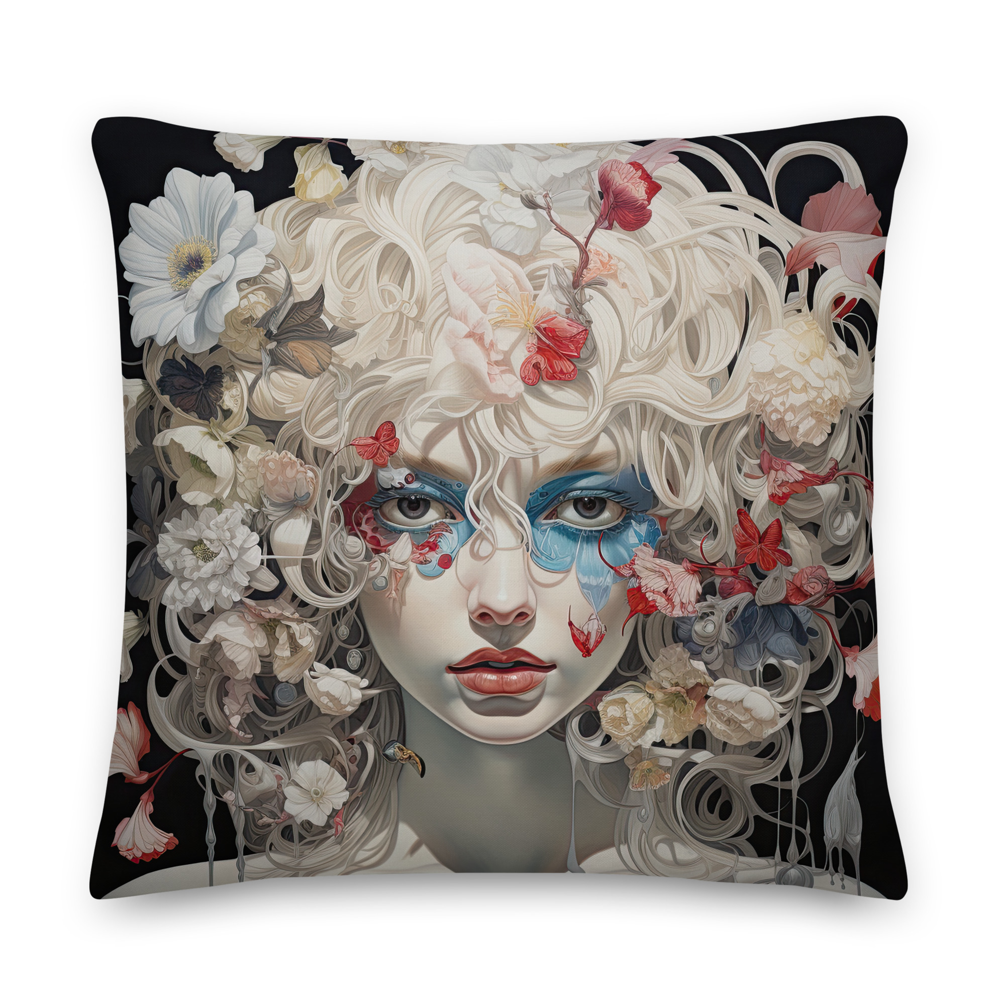 Flower Girl Stylish Throw Pillow – 22×22