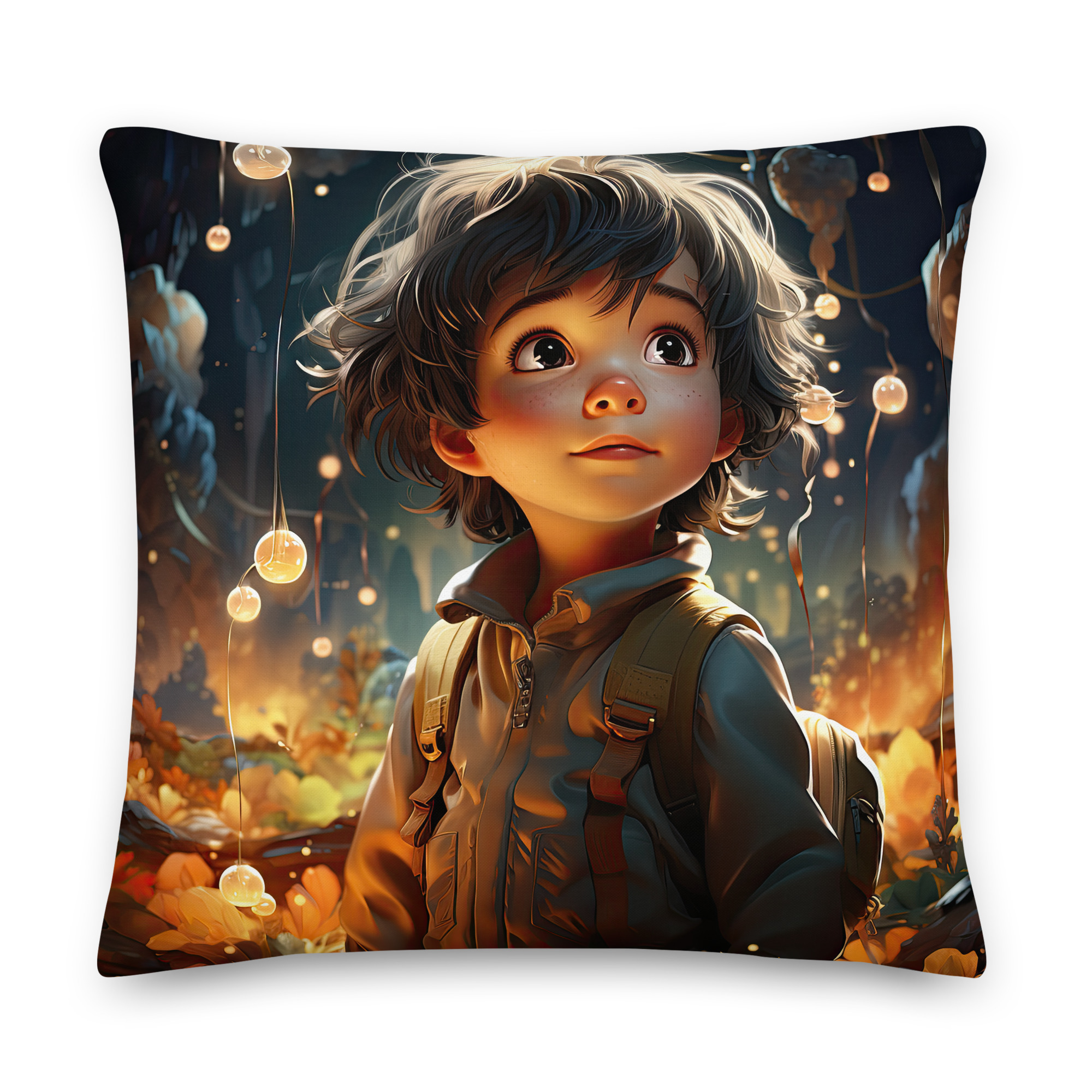 Enchanted World – Boy Adventurer – Throw Pillow – 22×22