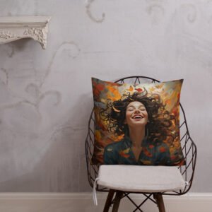 Pure Happiness Premium Throw Pillow - 22×22