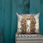 Surreal Sky Library Premium Pillow - 22×22
