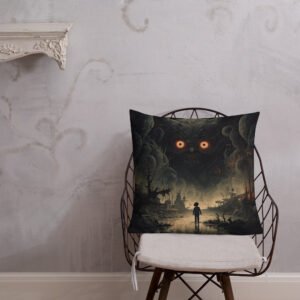 The Watcher Art Premium Throw Pillow - 22×22