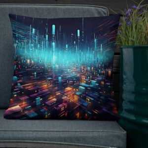 High Speed Data Abstract Premium Pillow - Image 15