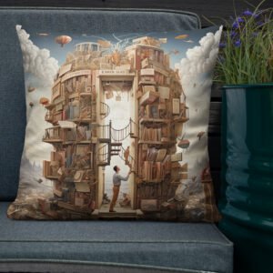 Surreal Sky Library Premium Pillow - Image 9
