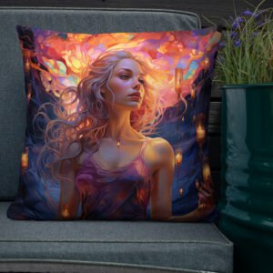Enchanting Lanterns and Colors Premium Pillow - Image 9