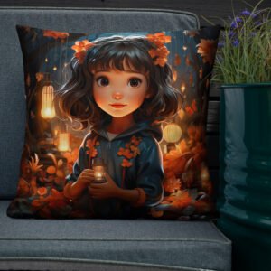Enchanted World - Girl - Throw Pillow - 22×22