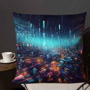 High Speed Data Abstract Premium Pillow - Image 14