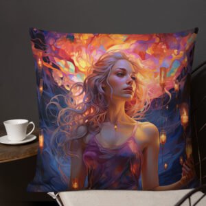 Enchanting Lanterns and Colors Premium Pillow - Image 8