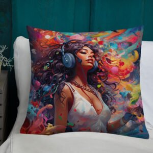 Music in Color Art Throw Pillow - Image 15