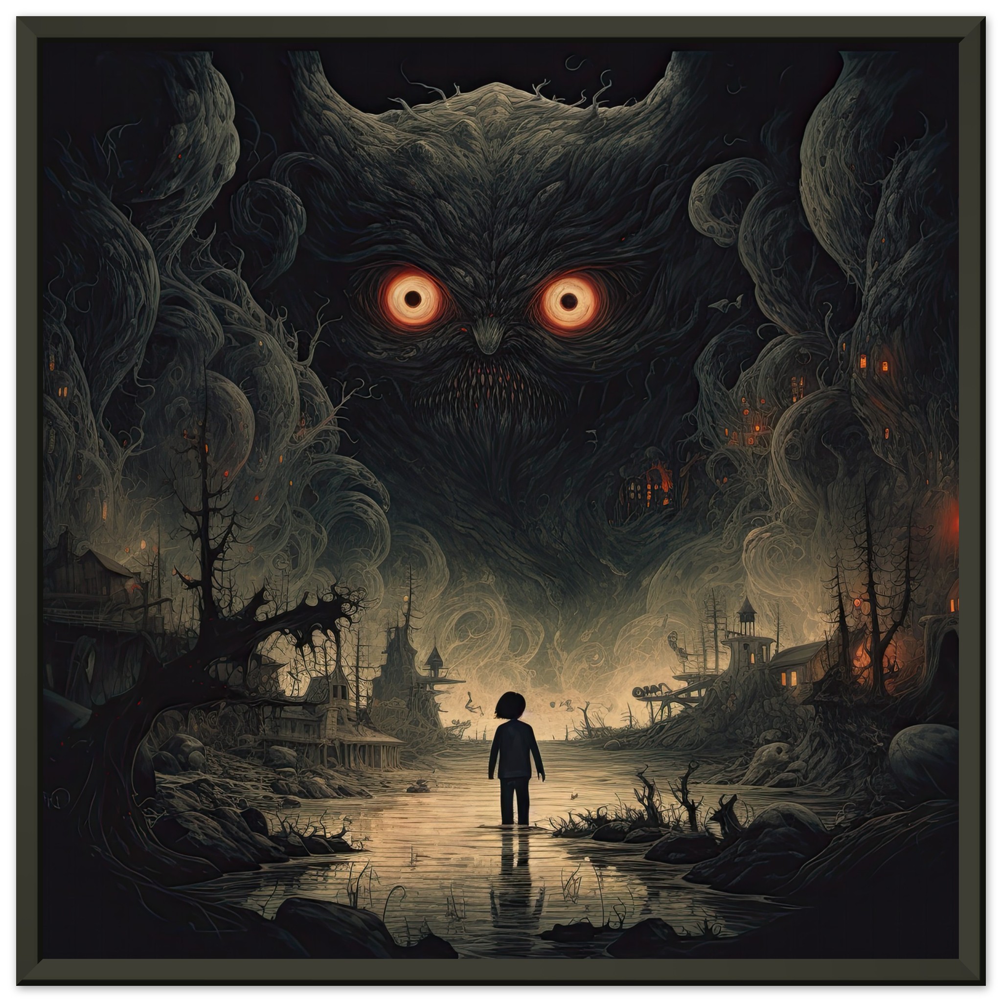 The Watcher Fantasy Monster Framed Print