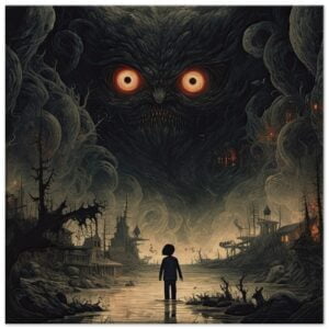 The Watcher Canvas Art Print - 50x50 cm / 20x20″, Thick