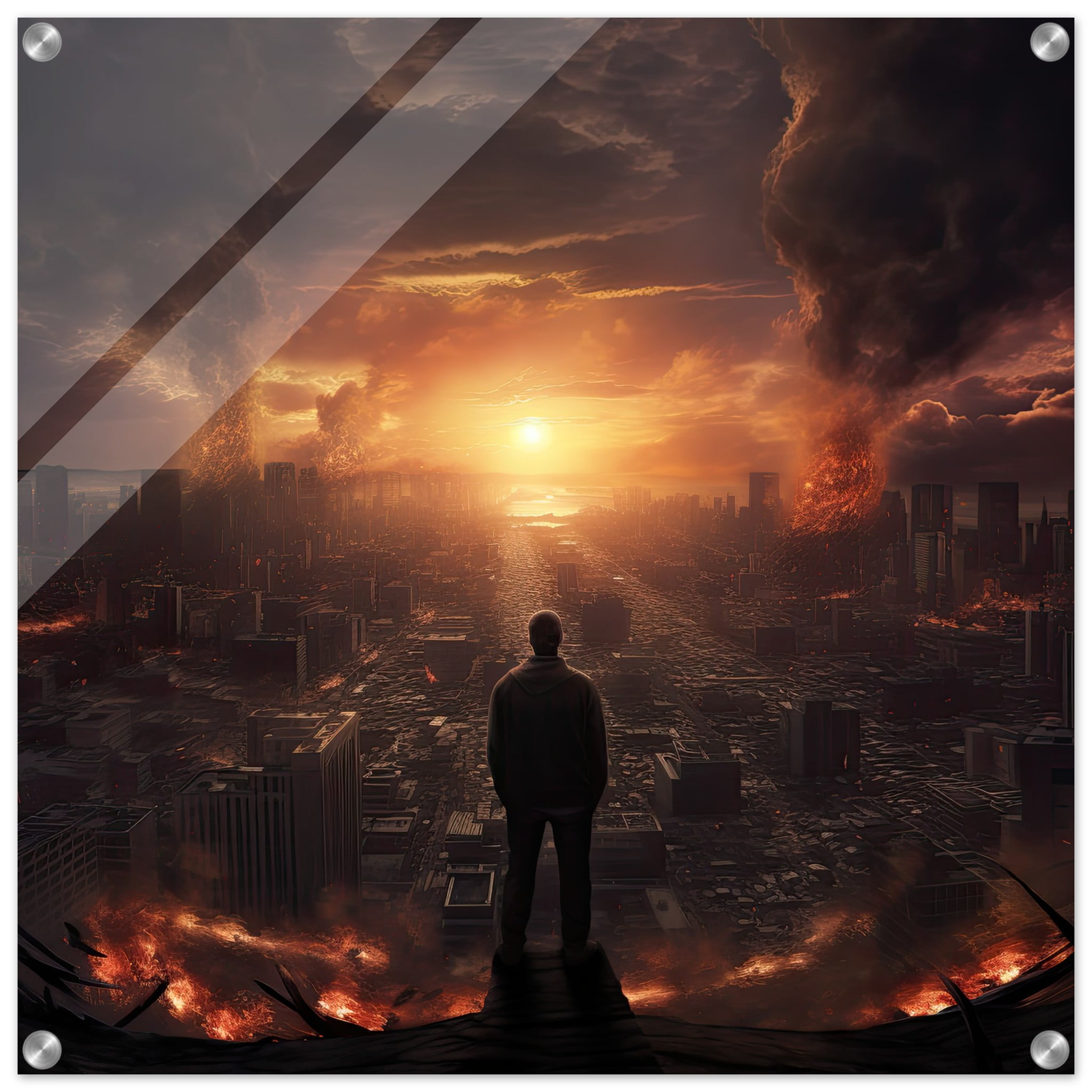As The World Ends – Apocalypse Acrylic Print – 60×60 cm / 24×24″