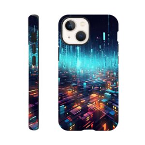 High Speed Data Abstract Phone Case - Tough case, Apple - iPhone 13 Mini