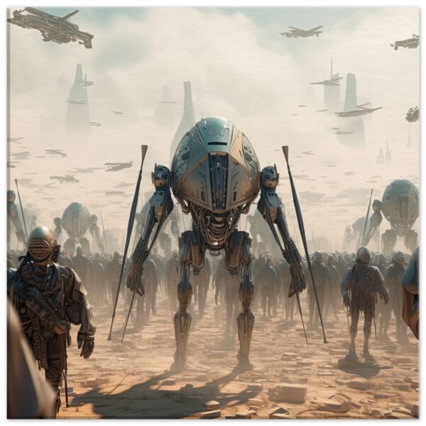 Future War Sci-Fi Canvas Print