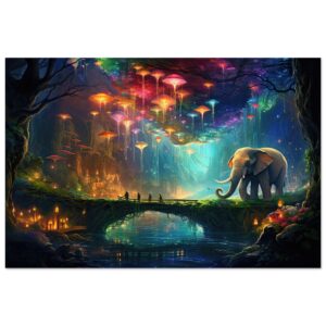 Elephant Cave of Wonder Metal Print - 60x90 cm / 24x36″