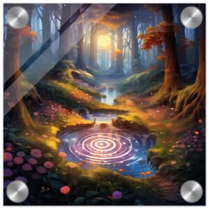 Mesmerizing Forest Whirlpool Acrylic Print - 20x20 cm / 8x8″