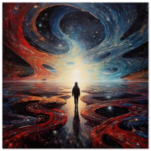 Infinity Abstract Art Canvas Print - 60x60 cm / 24x24″, Slim