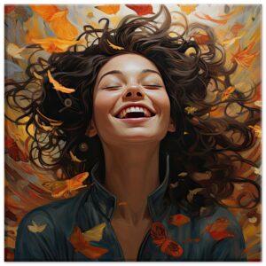 Pure Happiness Art Canvas Print - 30x30 cm / 12x12″, Thick