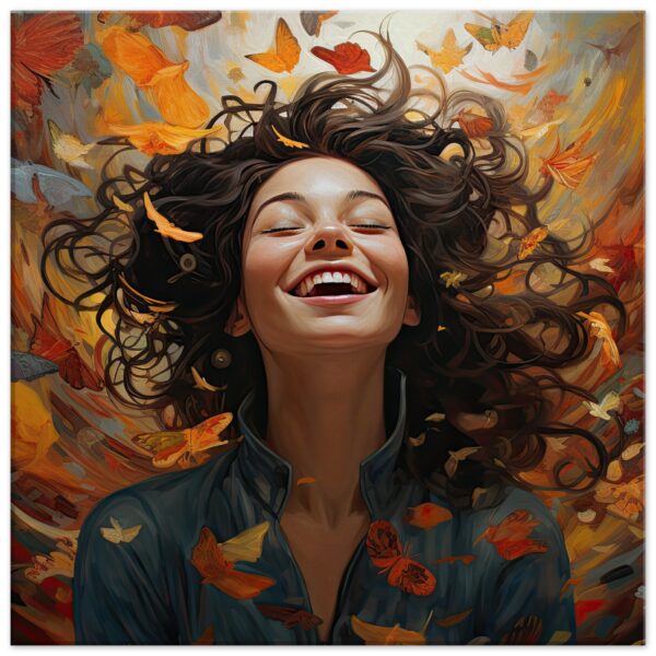Pure Happiness Art Canvas Print - 50x50 cm / 20x20″, Slim