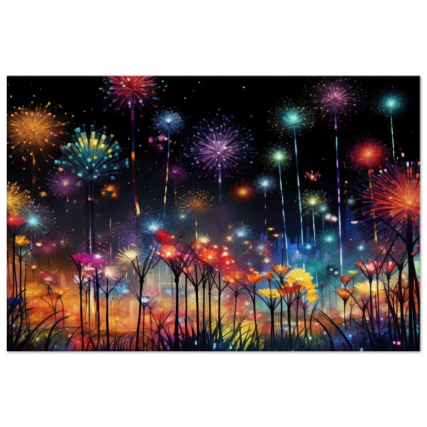 Fireworks and Flowers of Light and Color - Art Canvas Print - 60x90 cm / 24x36″, Slim