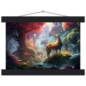 Incredible World - Art Print with Hanger - A4 21x29.7 cm / 8x12″, Black wall hanger