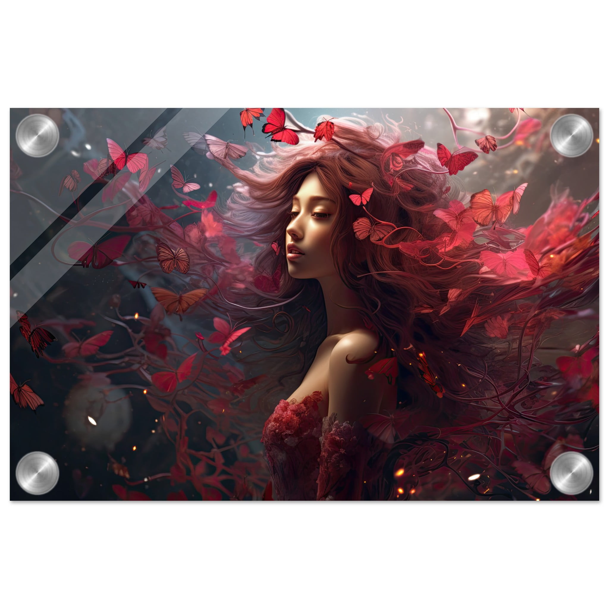 Crimson Reverie Beautiful Acrylic Print – 20×30 cm / 8×12″