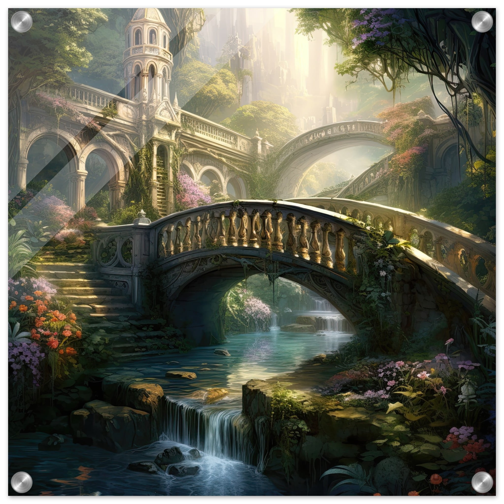 Bridge to the Kingdom of Paradise Acrylic Print – 50×50 cm / 20×20″
