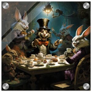 Mad Hatter's Tea Party Acrylic Print - 30x30 cm / 12x12″